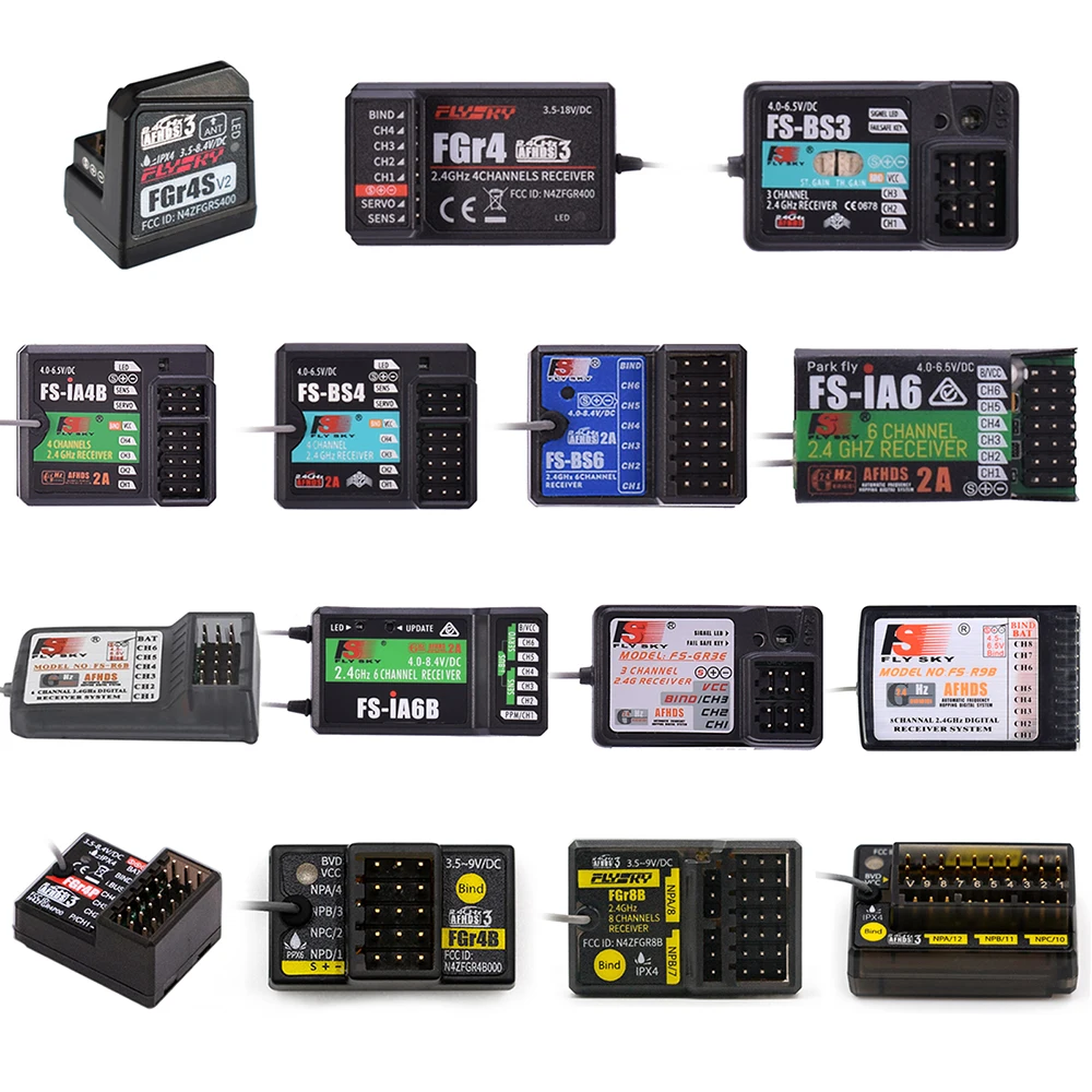 

Flysky FGR4S FGR4P FGR4B FS-GR3E FS-R6B FS-iA6 FS-iA6B FS-BS6 FS-R9B RC Receiver for Flysky FS-i6 FS-GT3B PL18 NB4 Transmitter