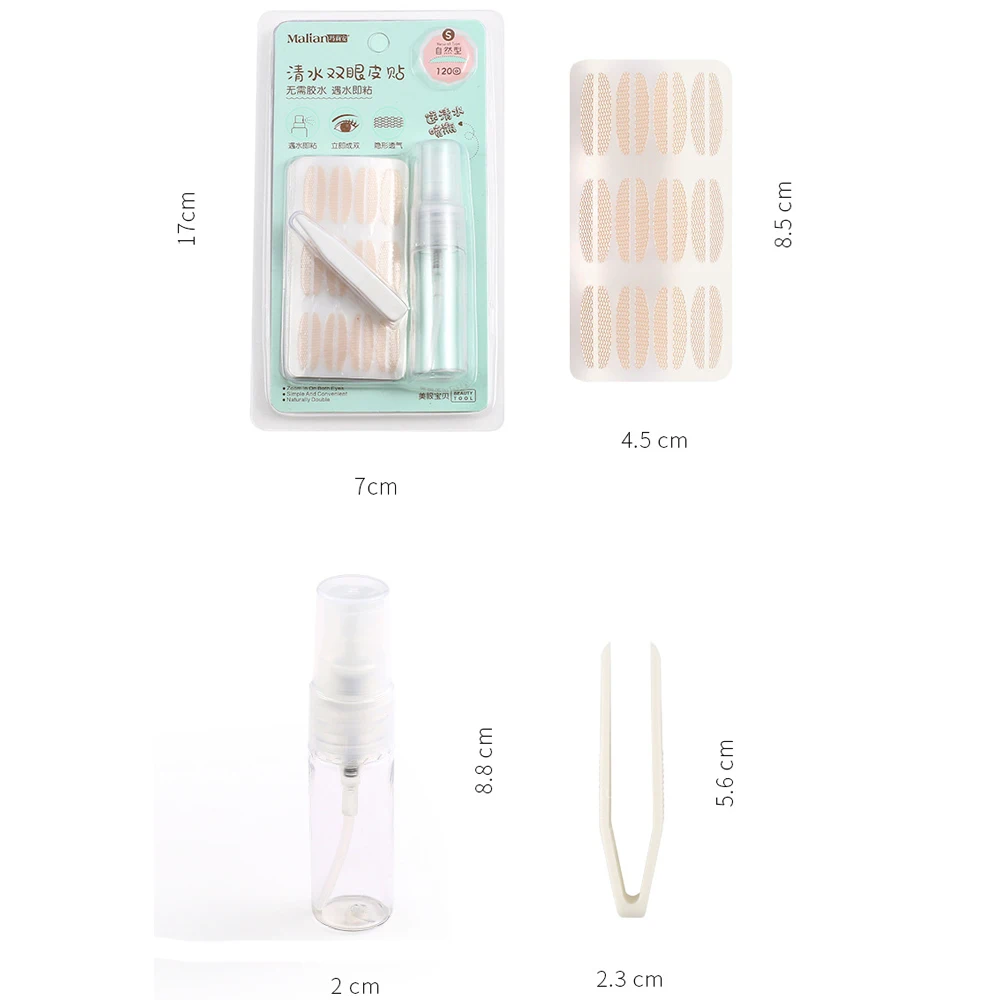

120 Pairs Transparent Lace Invisible Eyelid Sticker Mesh Eyelid Paste Transparent Self-adhesive Double Eye Tape Tools Makeup
