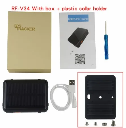 boxccollar Holder 9000 мАч солнечной энергии Овцы корова скот Смарт GPS трекер RF-V34 анти-Дистанционная сигнализация SOS низкая батарея сигнализация/SIM карта изменение - Цвет: boxccollar Holder
