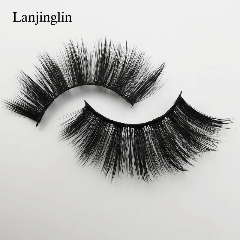4 пары толстых накладных ресниц LANJINGLIN натуральные 3d норковые ресницы для