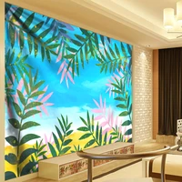 tropical plant tapestry wall hanging polyester thin bohemia cactus banana leaf tapestry beach towel yoga rug large wall cloth