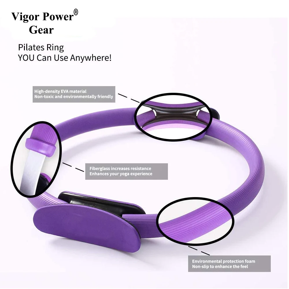 Кольцо для занятий йогой и пилатесом с двойным захватом волшебное кольцо спортом