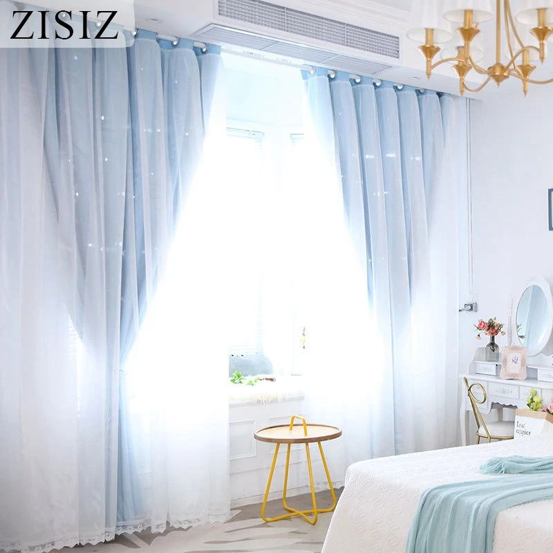 ZISIZ затемненные занавески для гостиной спальни тюль отвесное окно детская ткань