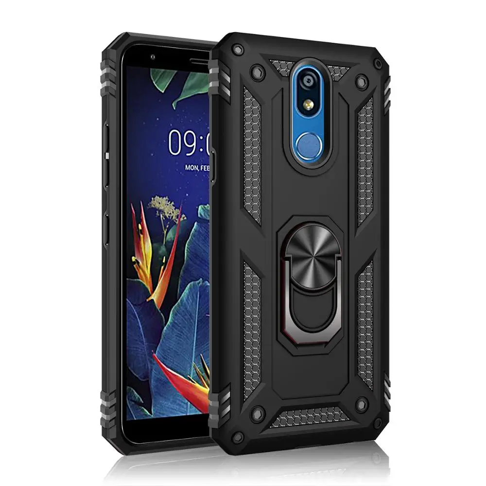 Противоударные чехлы с подставкой для LG K40 военные на 360 градусов крышка