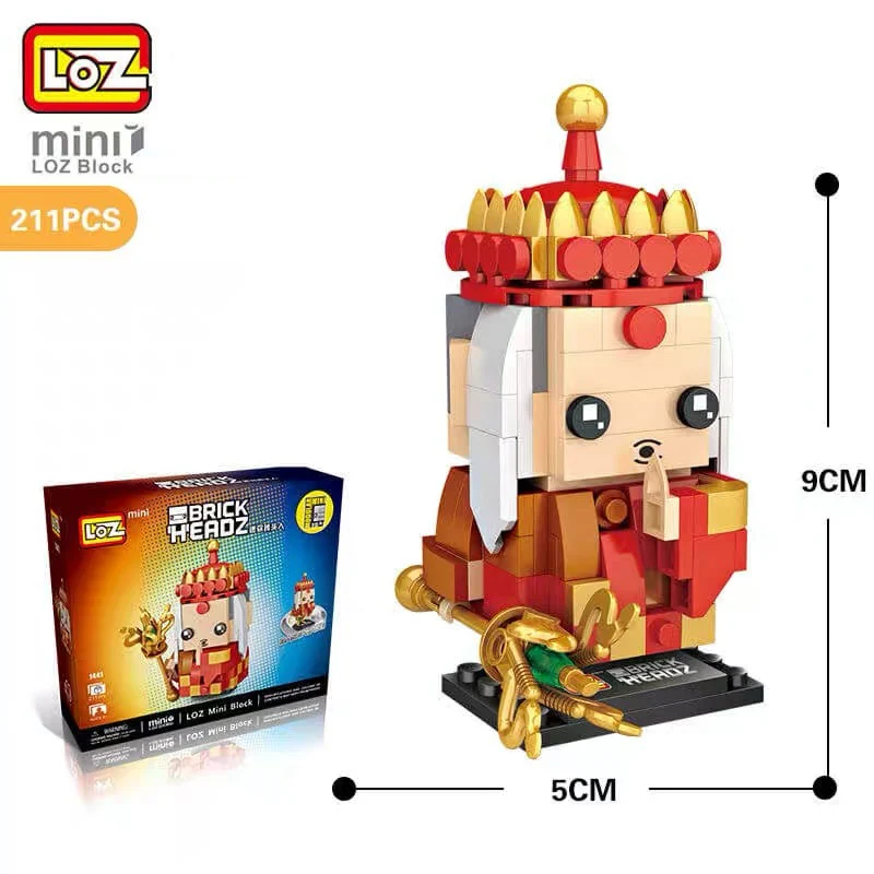 LOZ Путешествие на Запад кирпичи Headz маленькие строительные блоки свинка Король