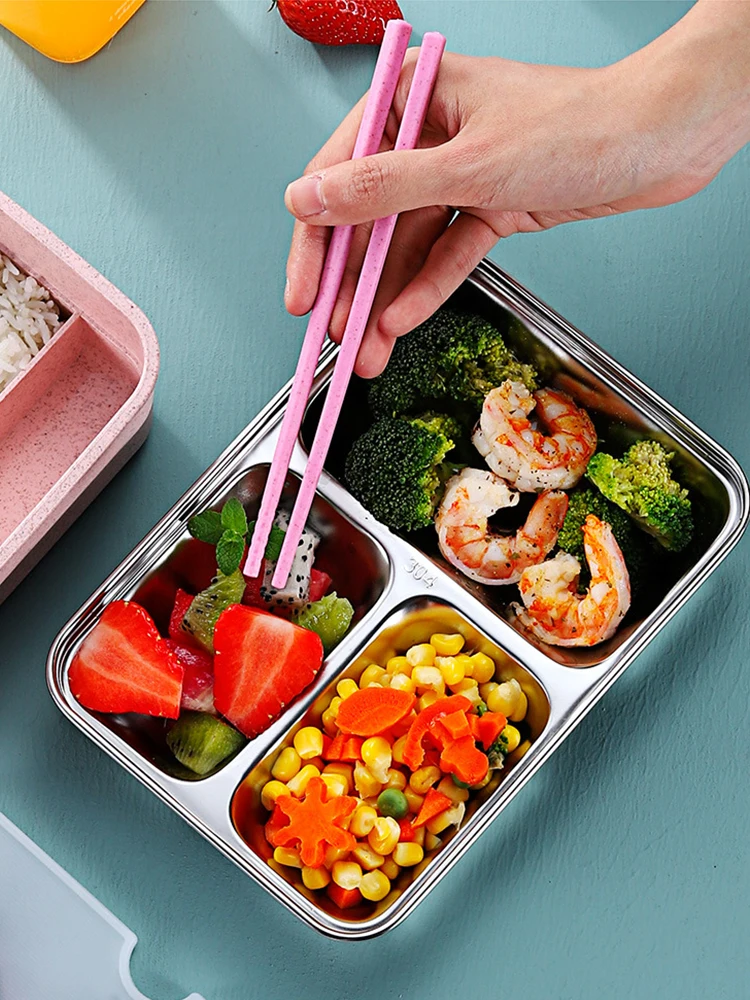 Ланч-бокс для детей из нержавеющей стали серый набор сумок Bento box герметичный японский стиль Термосумка для контейнеров с едой контейнер для еды хранения