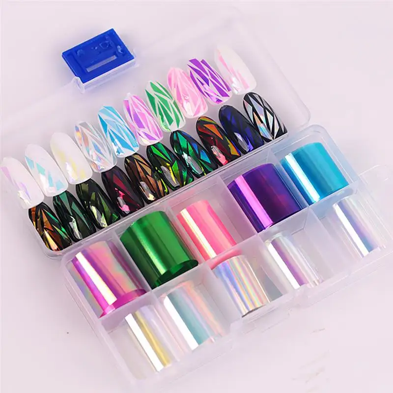 20 рулонов наклеек для ногтей креативные Цветочные наклейки искусственные