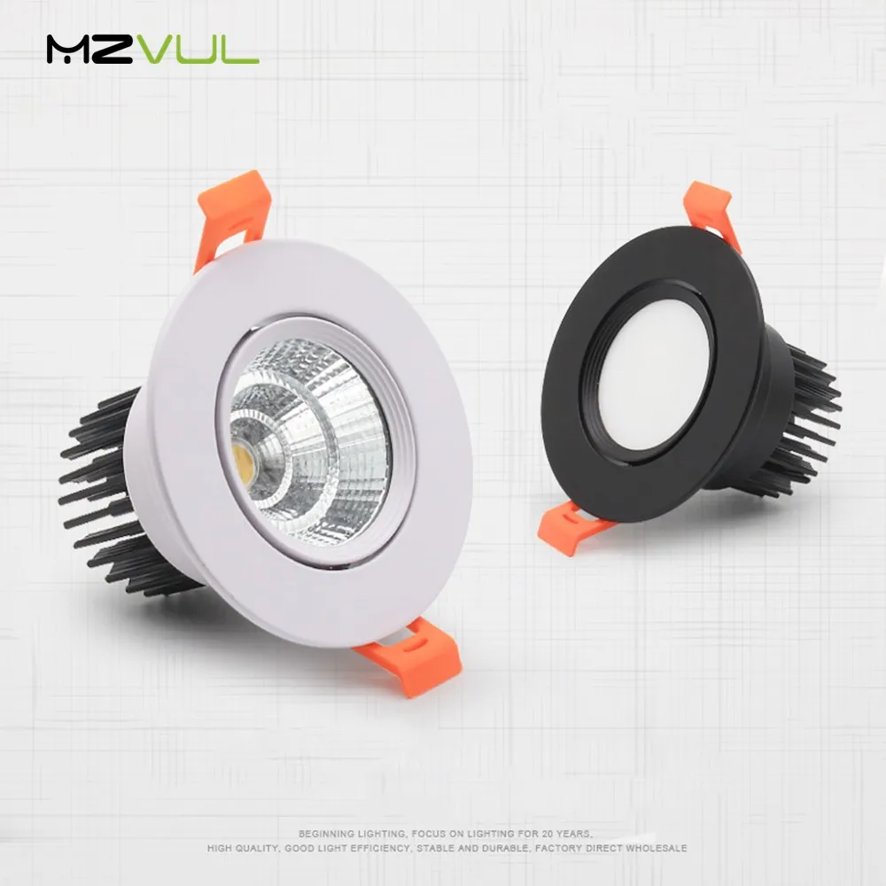 Lámpara empotrada Led de 5W, 9W, 12W, foco de luz empotrada moderna, para sala de estar, 110/220V, accesorio de luz Led