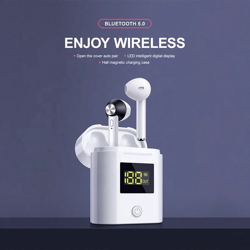 2020 TWS Wireless Bluetooth 5.0 Earphone 3D Stereo Bass Hifi Sound Led Digital Display Charging Case in Ear Earbuds | Электроника