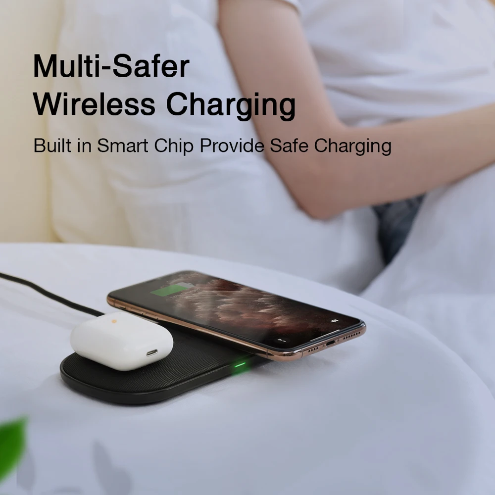 CHOETECH Wireless Charger 15W For iPhone X XS MAX XR Full load 5 Coil 2 in 1 Fast Qi for Airpods samsung Note 9 | Мобильные телефоны