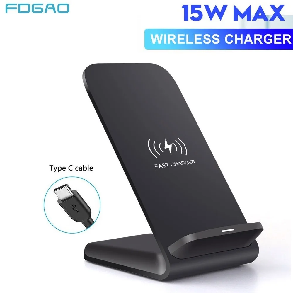 Беспроводное зарядное устройство FDGAO 15 Вт Qi для iPhone 11 Pro XS MAX XR X 8 10 беспроводное