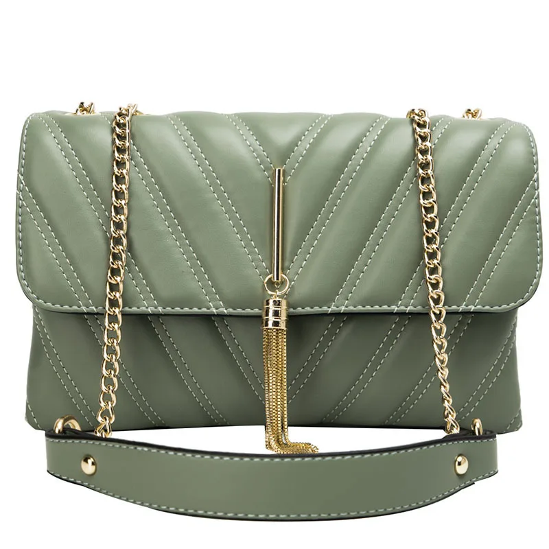 

Female Lattice Crossbody Bag Women 2020 Quality PU Leather Luxury Handbag Designer Sac Main Ladies Chain Shoulder Messenger Bag