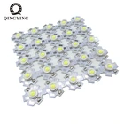 Светодиодный теплоотвод высокой мощности 1 Вт, 20 мм, белый и черный, со звездой, PCB, полный спектр, белый, теплый, белый, зеленый, синий, глубокий красный, 660нм, королевский синий