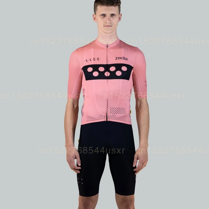 Мужская велосипедная рубашка с коротким рукавом и сеткой pedla areo для езды на