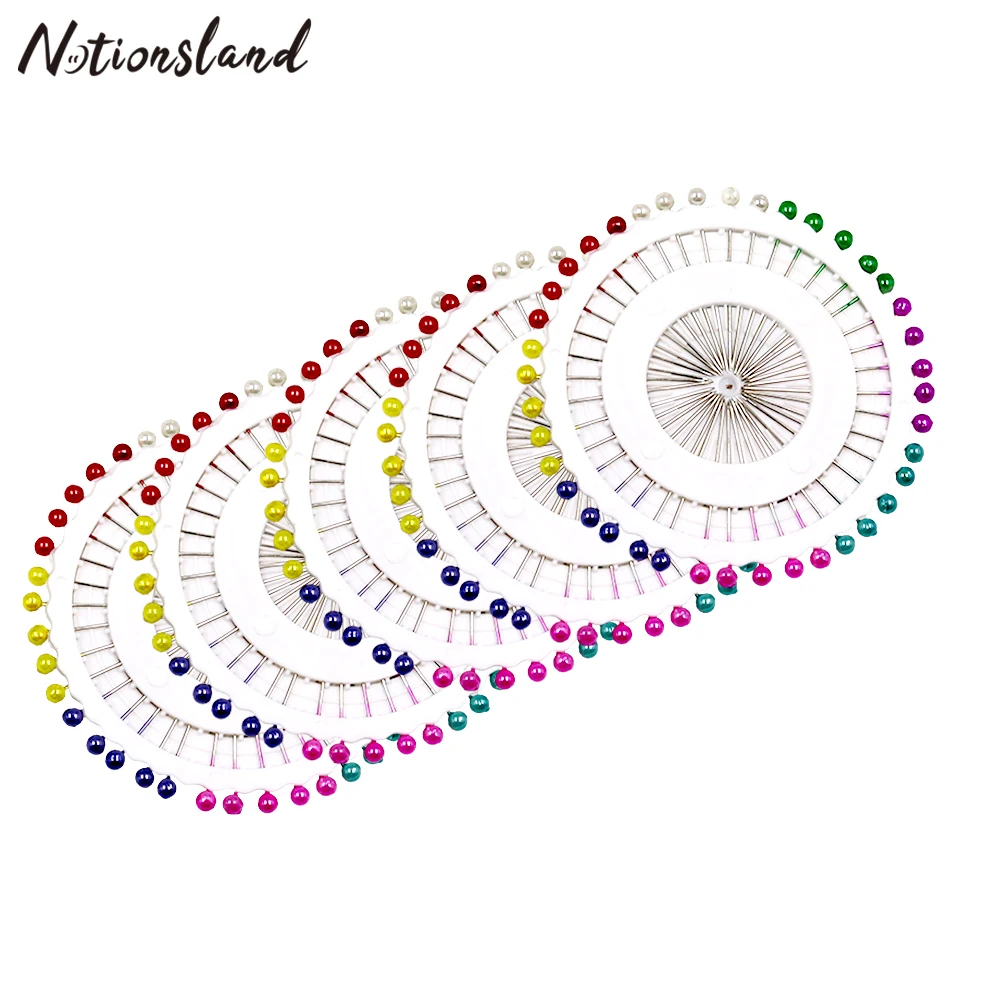 

200pcs/set Patchwork Pins Round Pearl Head Dressmaking Pins For Garment DIY Stitching Straight Needle Sewing Accessory
