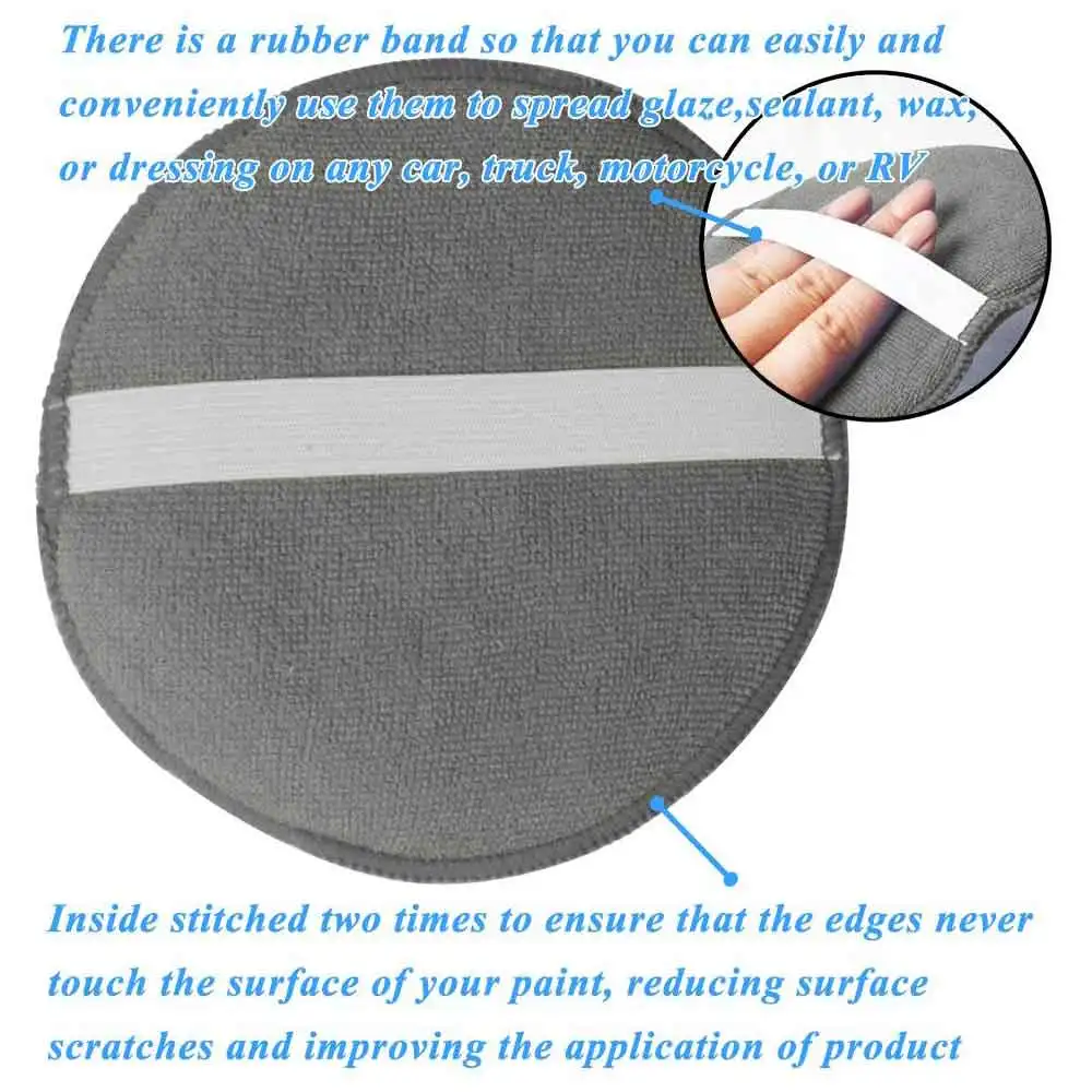 SUNLAND мягкий аппликатор для воска из микрофибры автомобиля коврик очистки