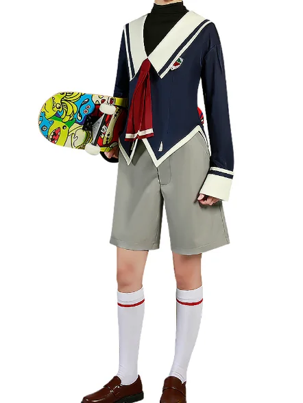 

Takerlama Miya Costume Uniform SK8 the Infinity Sailor Suit For Boys Halloween Carnival Cosplay Anime Clothings with Hat