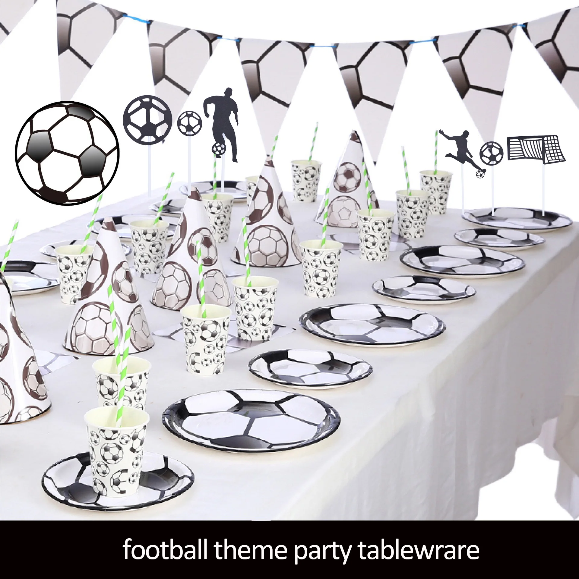 Футбольная тематическая вечеринка набор посуды бумажные стаканчики и тарелки