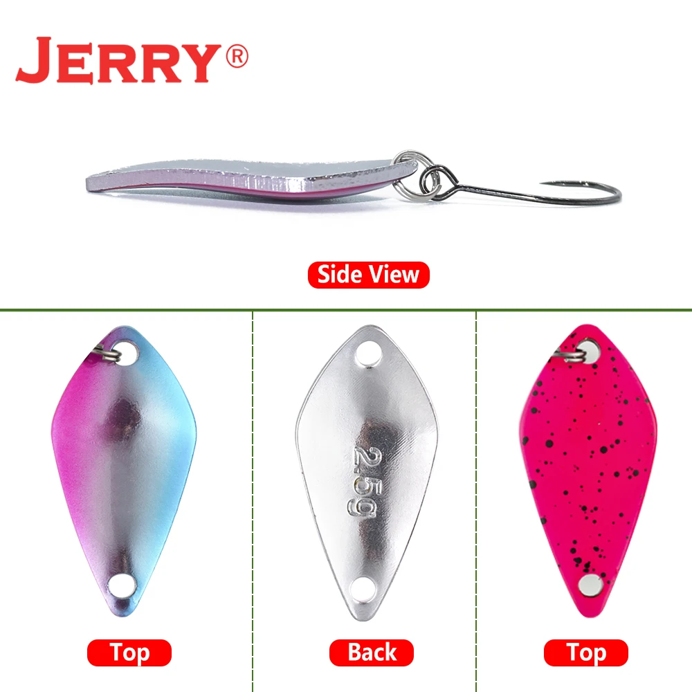 Jerry 2,5 г 3,5 г 5,5 г маленькие микро рыболовные ложки форель Колеблющаяся блесна для рыбалки Спиннер приманка двухсторонний цвет