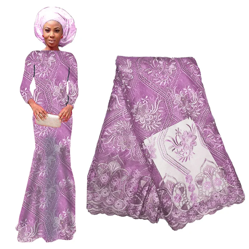 Кружевное платье с вышитыми бусинами роскошное вечернее из швейцарской вуали в