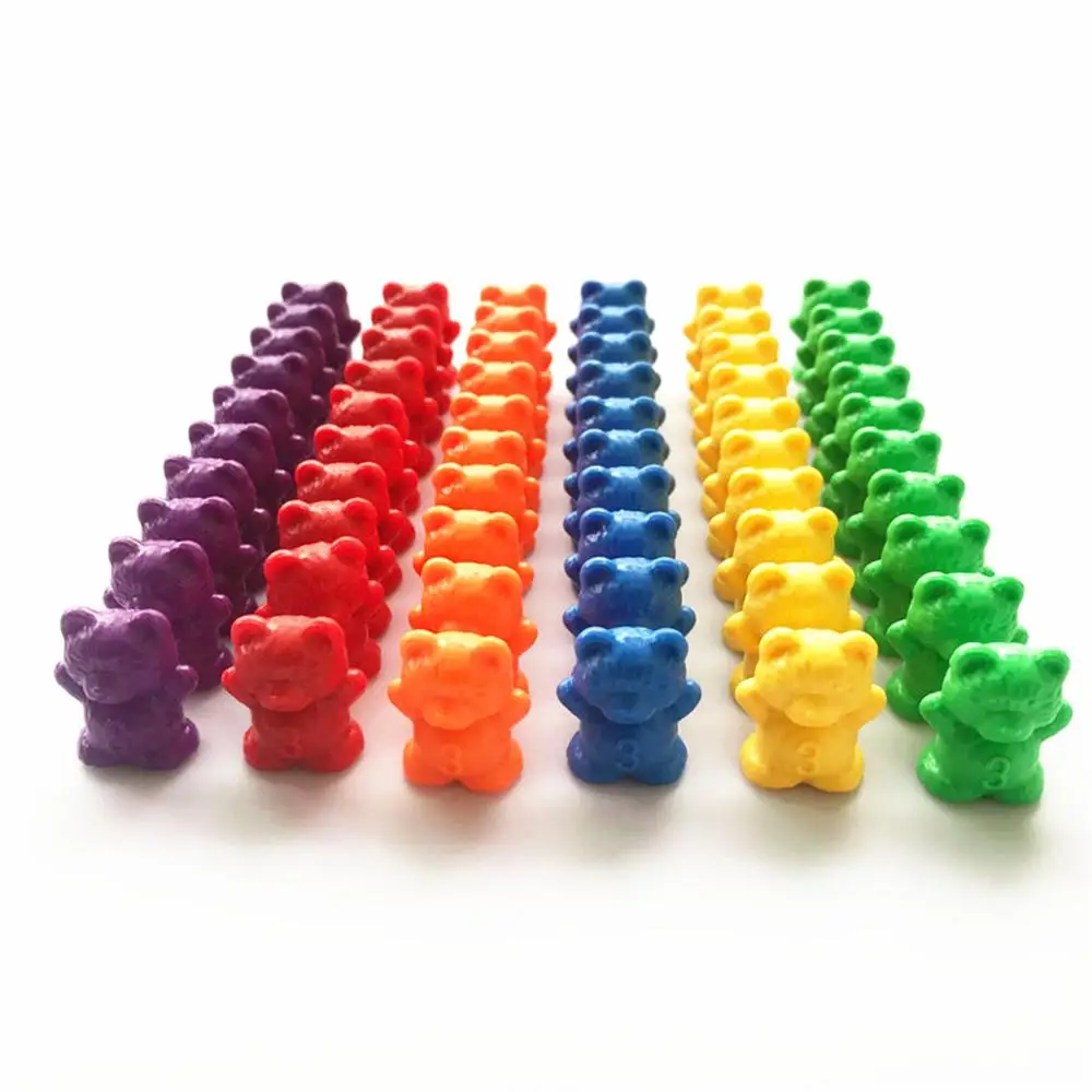 Идеальный счетчик мишки с штабелирование чашек набор-Монтессори Радуга