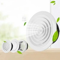 abs adjustable air ventilation cover round ducting ceiling wall hole air vent grille louver kitchen bath air outlet fresh system