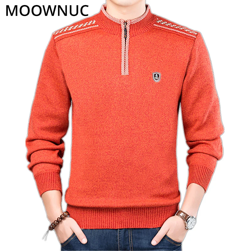 

Winter Sweaters Pullover Smart Casual Fashion Autumn Homme Slim Fit Warm Male Sweaters Bottoming shirt Men's Clothes MOOWNUC MWC