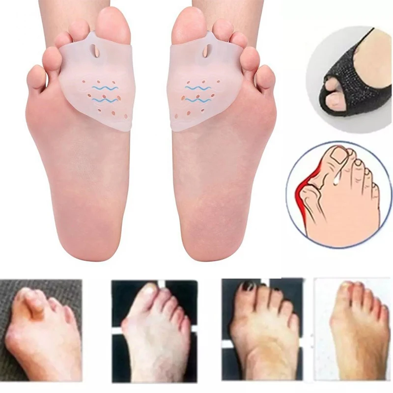 

10Pair Toe Corrector Orthotics Foot Care Bone Thumb Adjuster Correction Pedicure Socks Bunion Straightener Silicone Forefoot Pad