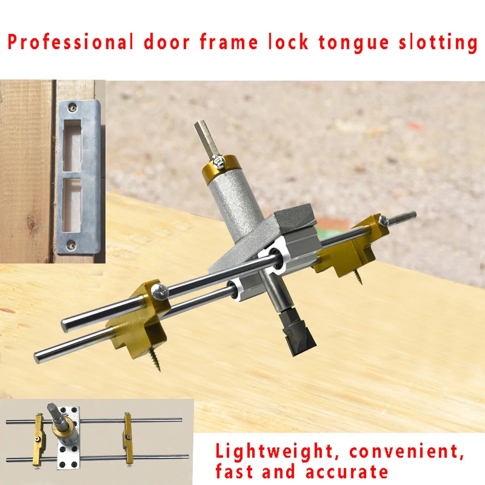 Wooden Door Slotter Keyhole Opener Positioning Slotting Machine Installation Lock Fxed Drilling Special Woodworking Tools
