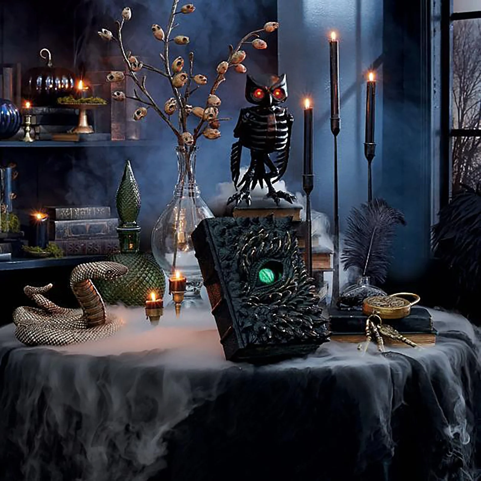 Libro de drag&oacute;n animado de lujo para Halloween, decoraci&oacute;n para el hogar, sala de estar, dormitorio, regalos, fiesta de m&aacute;scaras de miedo, accesorios de Cosplay-2