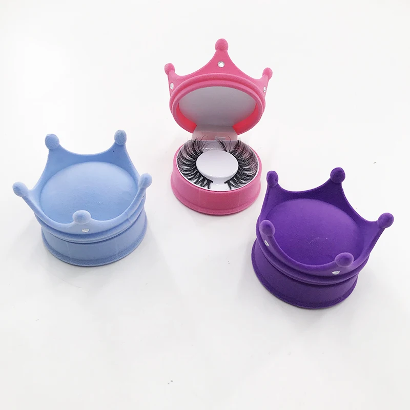 Корона коробка для ресниц маленькая с лотком норковых 6 мм-23 мм Искусственные