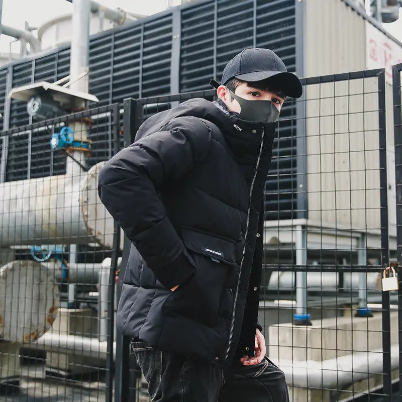 Зимняя куртка мужская камуфляжная Повседневная Толстая теплая парка с капюшоном