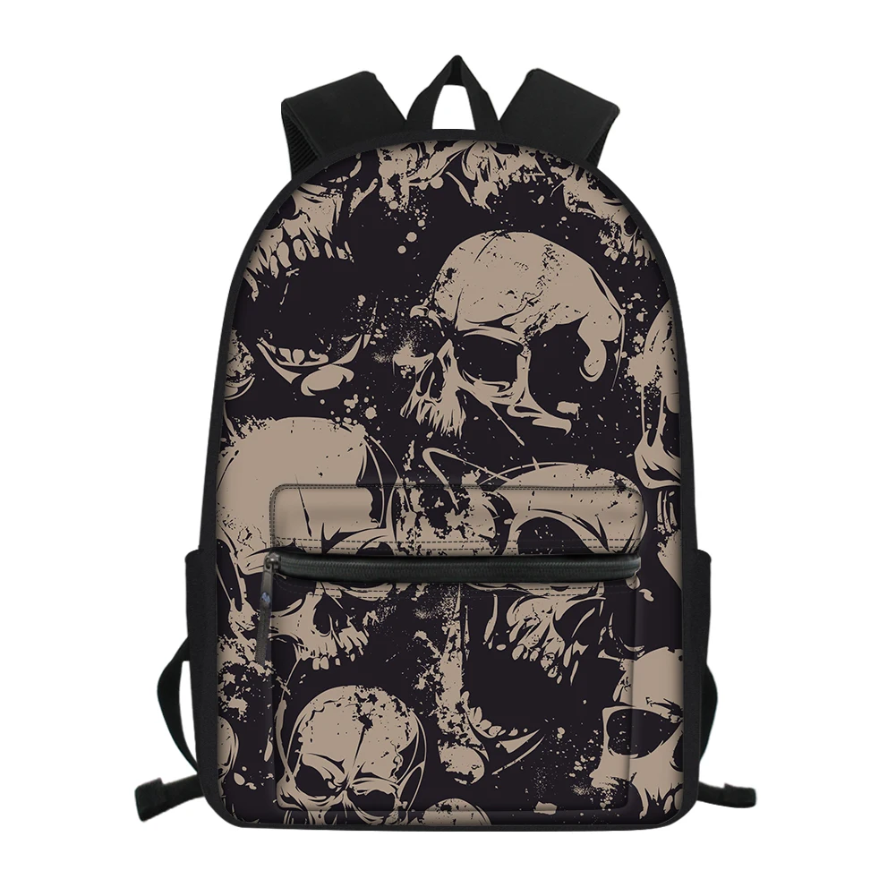 Skull Head 3D Shoulder Backpacks Skeleton Print School Bags For Teenagers Boys Girls Student Day Back Packs Mens Traveling Bags