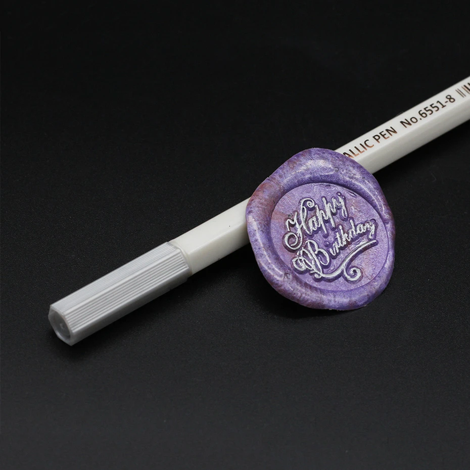 Silver pen Новое металлическое уплотнение многоузорное металлическое уплотнение портретное восковое уплотнение Древний цветок украшение для свадебного приглашения конверт украшение уплотнение - Цвет: Silver pen