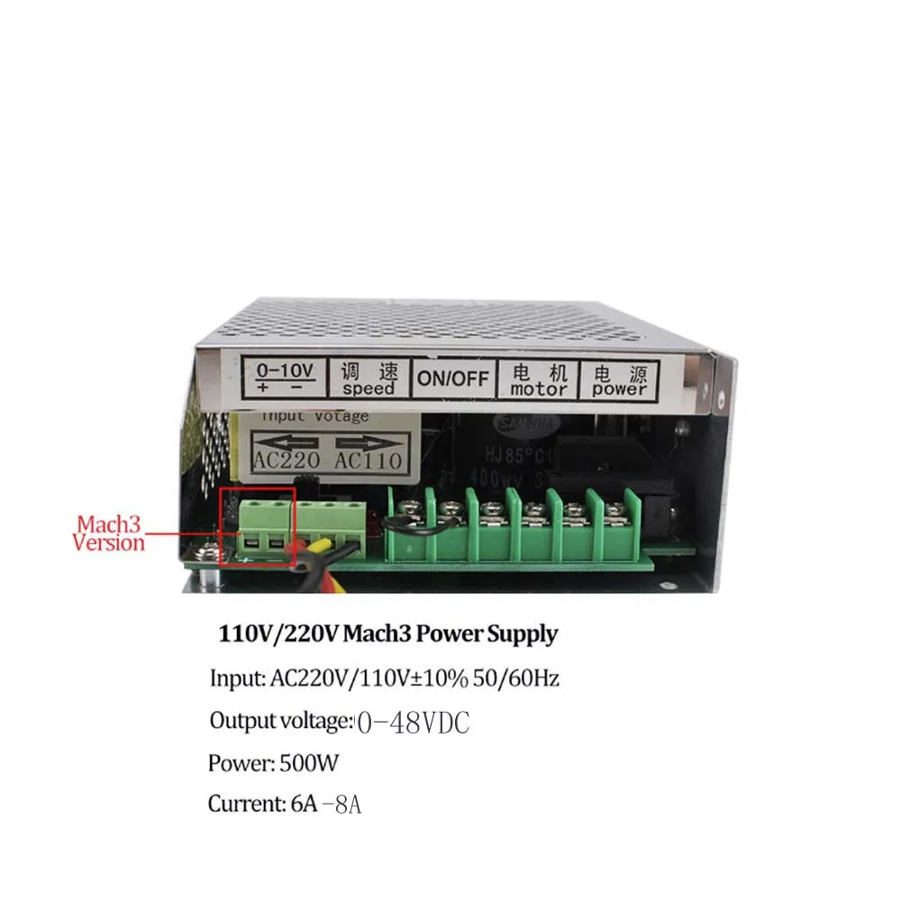 С воздушным охлаждением 0.5kw CNC spindleMotor Kit ER11 патрон 500 Вт мотор шпинделя+ регулятор скорости питания для гравировки