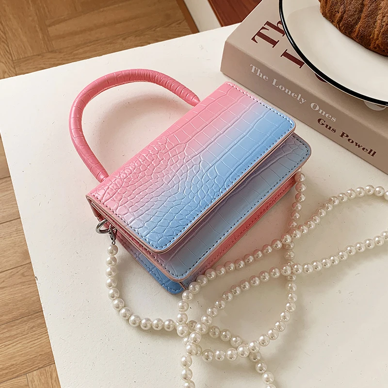 

Маленькая сумка-тоут с крокодиловым узором, Новинка лета 2021, качественная женская дизайнерская сумка из искусственной кожи, роскошная брен...