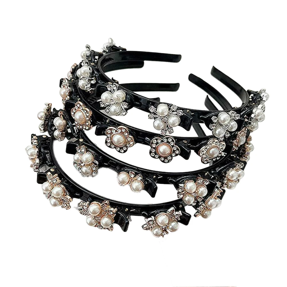 

Korea Fashion Flowers Headband Bangs Fixed Hair Accessory Hairpin For Women Girls