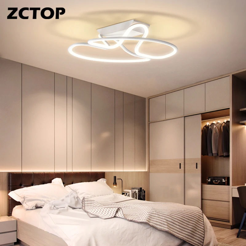 

Black Gold White Design Ceiling Lights Living Room Bedroom LED Fixture Indoor Decoration Minimalist Lustre Dimmable Ceiling Lamp