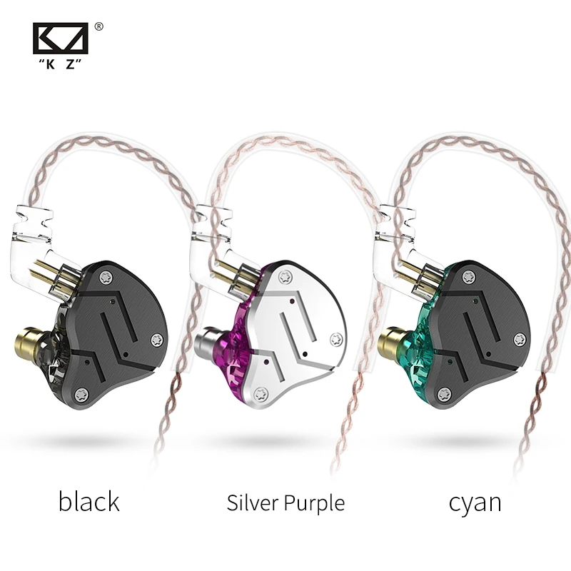 KZ ZSN 1BA + 1DD наушники HIFI бас наушники-вкладыши монитор спортивные | Электроника