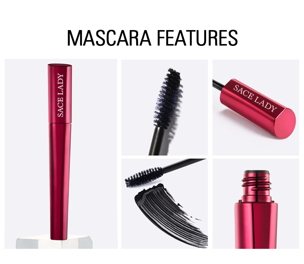 SACE LADY makeup 4D Тушь для ресниц водоСТОЙКАЯ Rimel тушь для наращивания ресниц Черная Толстая Удлиняющая косметика для ресниц