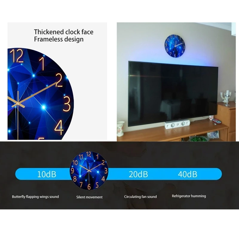 

Hot Modern Large Size Wall Clock Silent Non Ticking Fashion Battery Quartz Digital Clock for Living Bedroom Decor