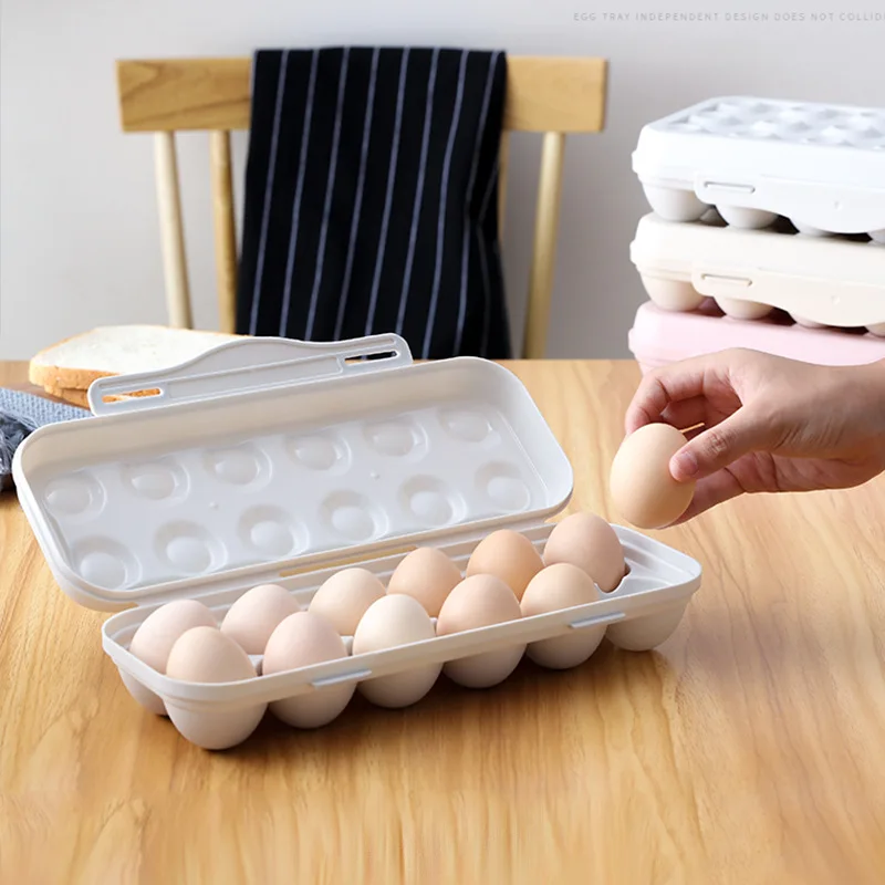 

Egg Holder Storage Box Refrigerator Crisper Egg Tray Container Home Storage Organization Shockproof Drawer Box Case Kitchen