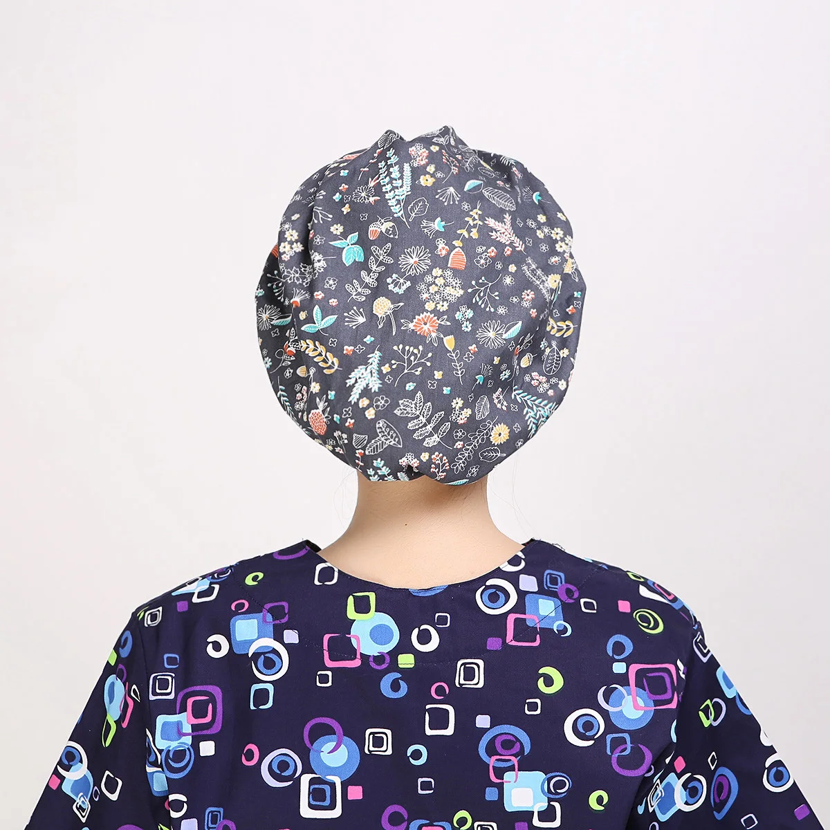 New Lab dust caps women scrubs printing hats for long hair pet grooming caps scrubs women spa beauty salon working hat wholesale