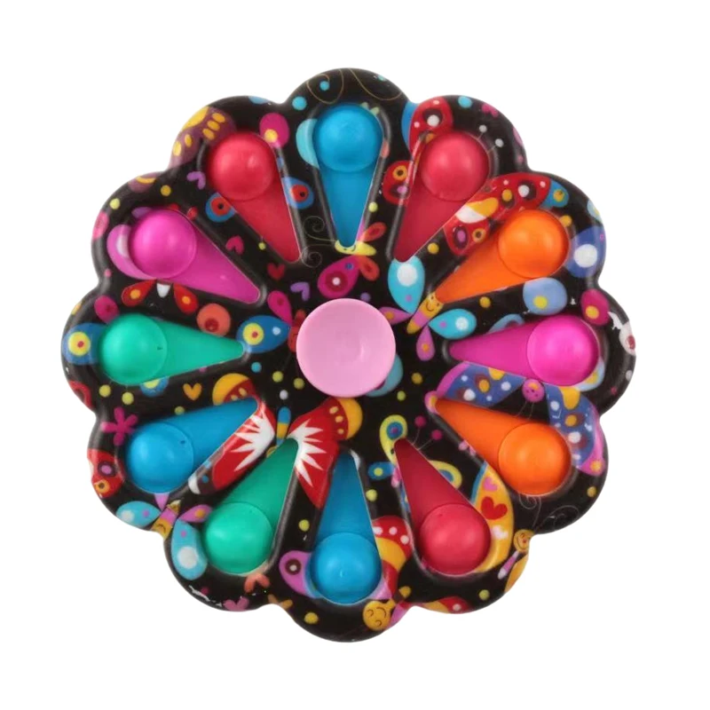 

Colorful Fidget Toys Spinner Stress Relief 12 Sides Spinner It Stress Relief for Kids Adults Cure Anxiety Autism Toys