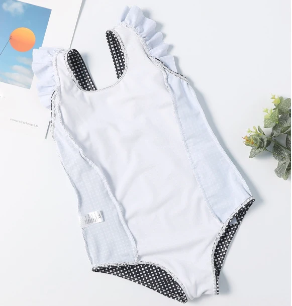 Новинка 2020 милые купальники для девочек цельный комплект черная клетчатая