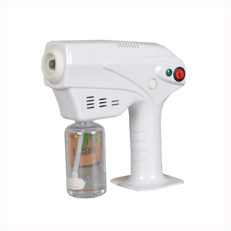 

Atomizing Disinfection Blue Light Nano Steam Spray Gun Machine Hair Ultra Fine Aerosol Water Mist Trigger Sprayer Atomizer 1200W