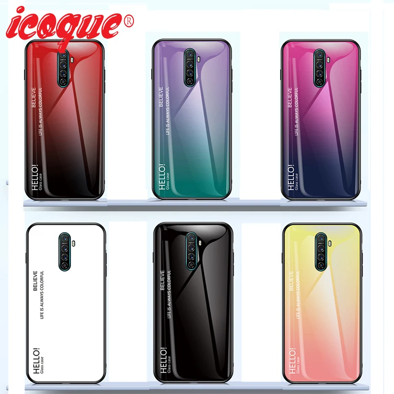 Роскошный стеклянный чехол для Oppo Reno Ace 2Z 2 Z Realme X2 5 3 Pro XT X Lite Q телефона F7 F9 F11