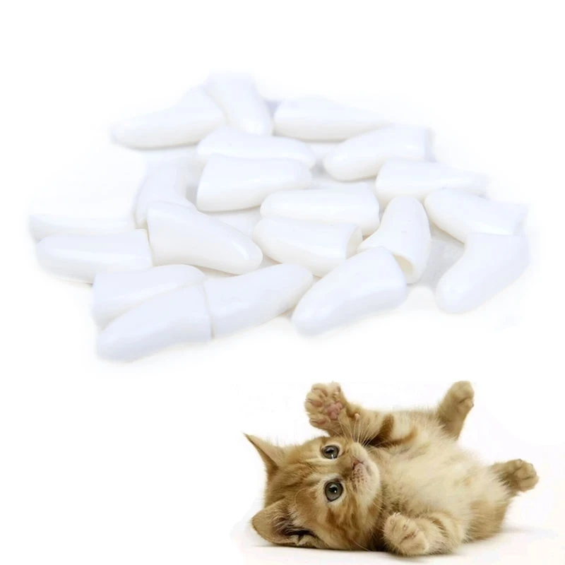 20 штук мягкие кошка ногтей кепки с кошачьими покрытие для в виде лап животных