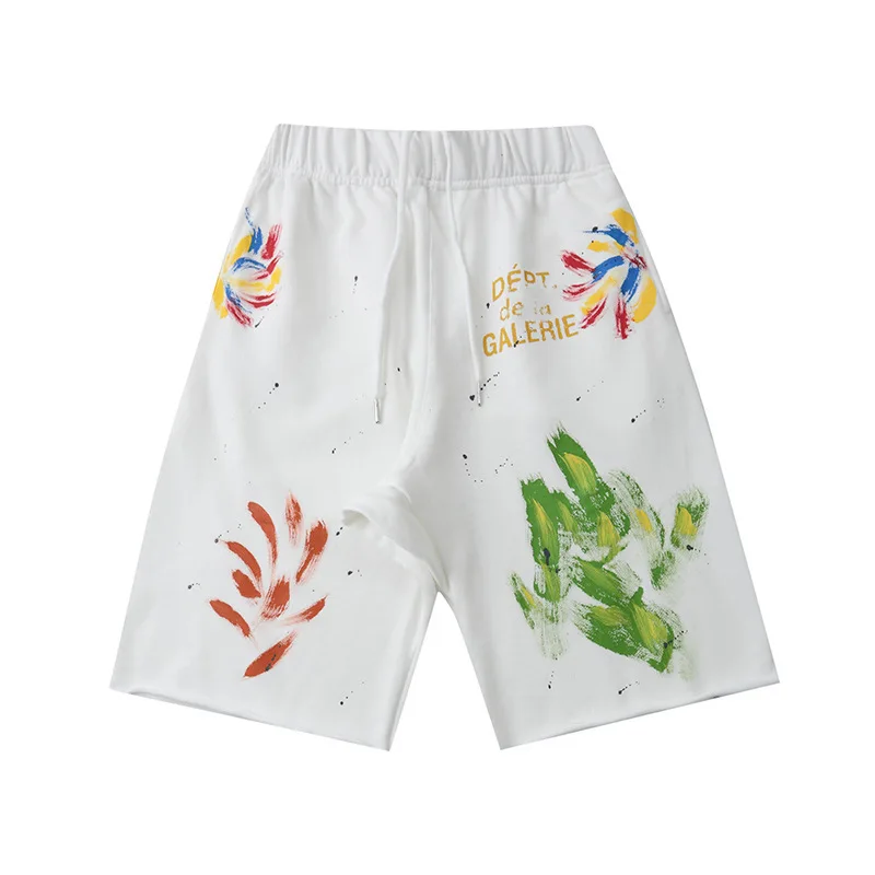 

Gallery dept shorts Virgil same graffiti splash ink wash make old sports casual pants