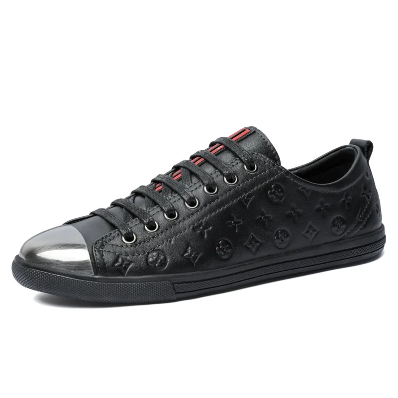 

2021 New Spring Trend Fashion First Layer Cowhide Business Casual Shoes Breathable Leather Shoes British Men Board Shoes Fashion